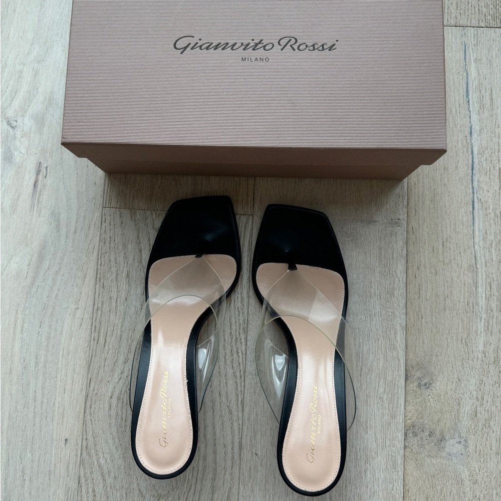 Gianvito Rossi 70 leather and PVC sandals